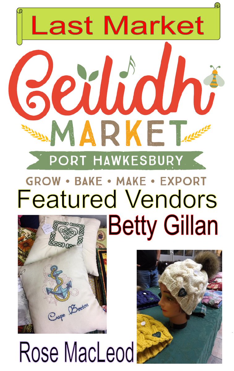 fdltearoom's tweet photo. Final Market - who's in???  Please like and share! @PortHawkesbury Civic Centre https://t.co/eJ2AZasSN3