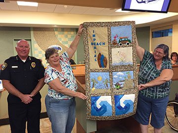 CityofIB's tweet photo. TY Alexis Gonzalez, Troop 5447, for the #pledge last week! Thursday Morning Quilting Club presented beautiful masterpieces, and Mayor Dedina presented a proclamation for Code Enforcement Officer Appreciation Week to our Code Enforcement team!#ImperialBeach #ClassicSoCal https://t.co/RL6J1fxvVU