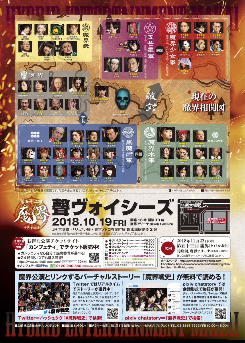 swp007nk39's tweet photo. そしてこちら迫ってきております！10.19(金)！
ハイブリットエンタテインメント #魔界
第52回魔界 聲ヴォイシーズ！
これまた灼熱アビリーバブルワールド！
言葉ではなんとも言い難いシビレル摩訶不思議な世界！ぜひご体感いただきたいっす！！

チケットはこちらメッセージからお申し付けください！ https://t.co/proSAxpJNI