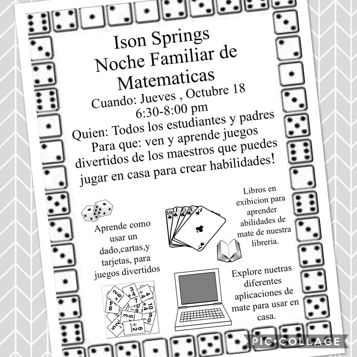 Our next Family Night event is coming up next week! Family Math Night will be a great time for all to learn ways to improve math skills!