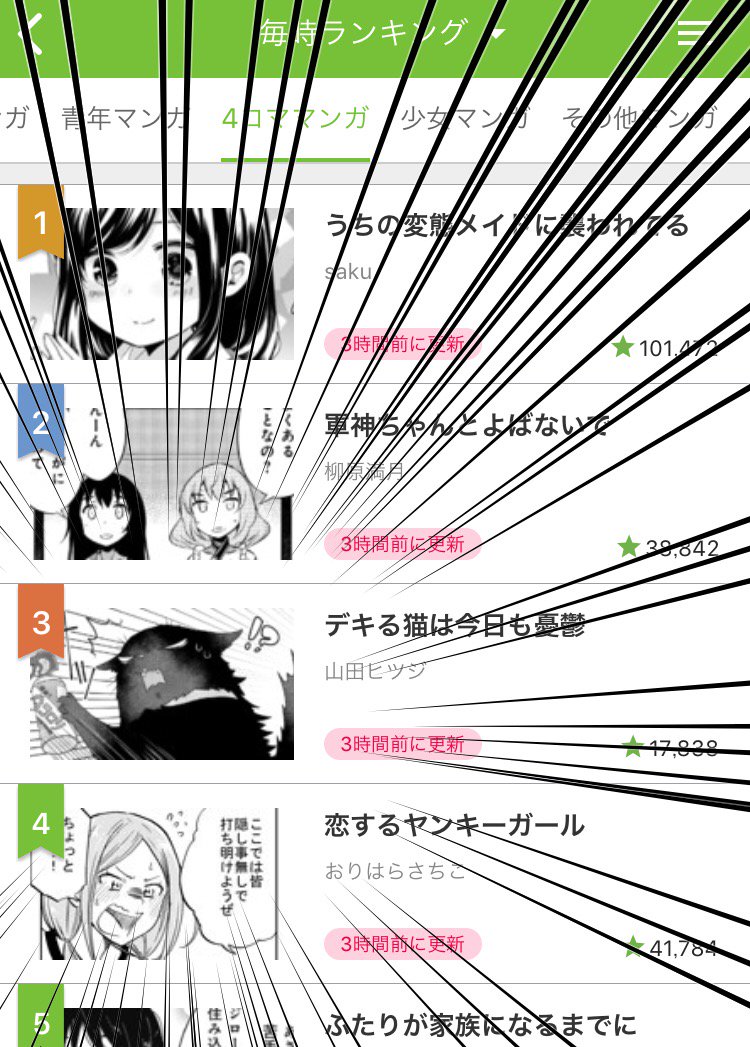 ４コマランキング３位！！✨٩( 'ω' )و ✨ありがとうございます！

デキる猫は今日も憂鬱   #ニコニコ漫画 