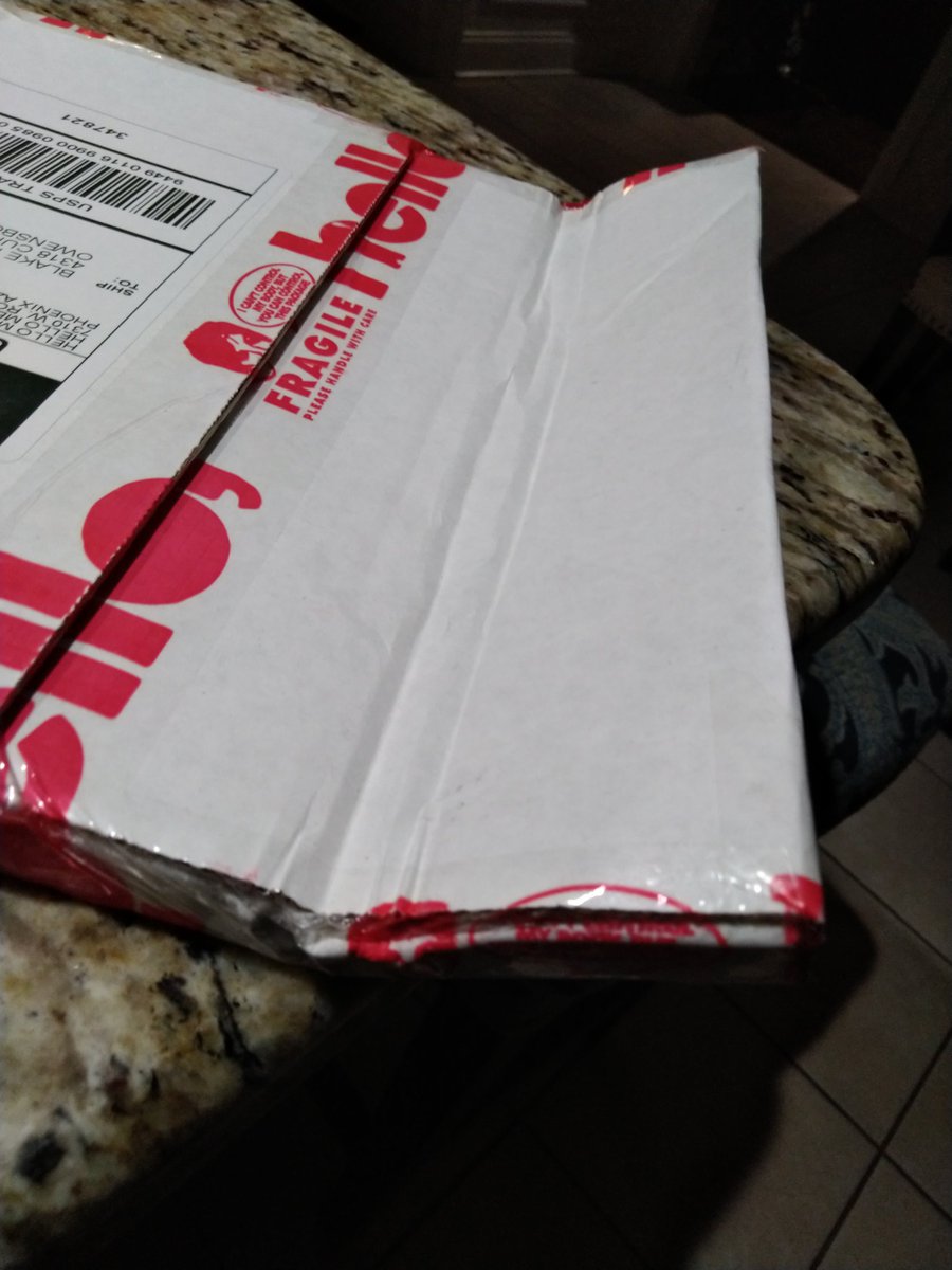 BlakeInDisguise's tweet photo. I swear to god the word fragile translates differently for mailmen. https://t.co/dWJLwm93St