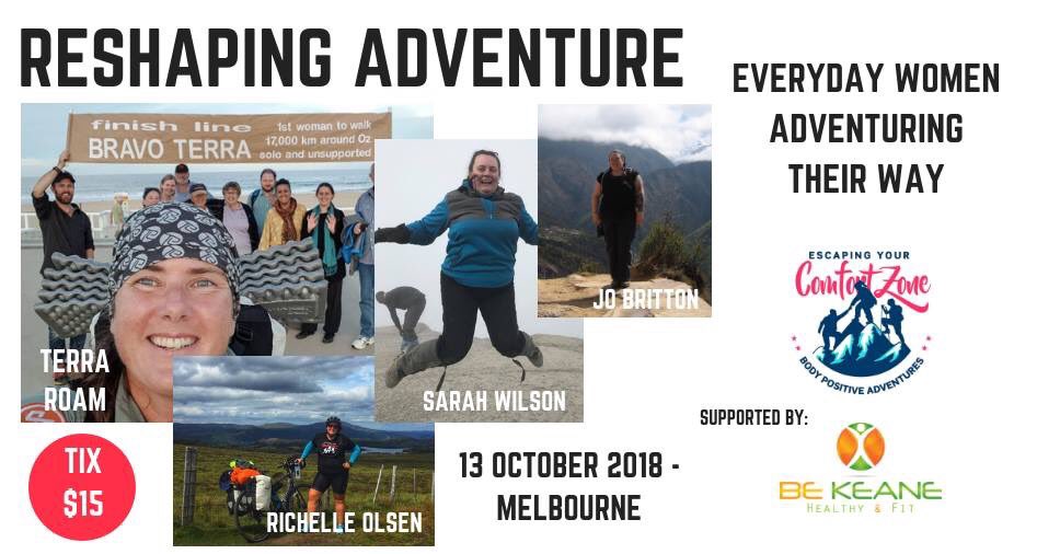 Join us this Saturday in South Yarra as we smash the pre-conceived ideas of what an adventurous body looks like.  Reshaping Adventure -Everyday women adventuring their way.  facebook.com/events/5367855… #melbourneevents