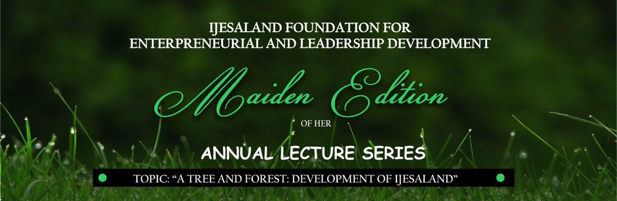 iffeald's tweet image. Plan to attend this event, Good Morning !  #ILESA #ATREEANDAFOREST #ENTREPRENEURSHIP  #LEADERSHIP #DEVELOPMENT #IJESALAND