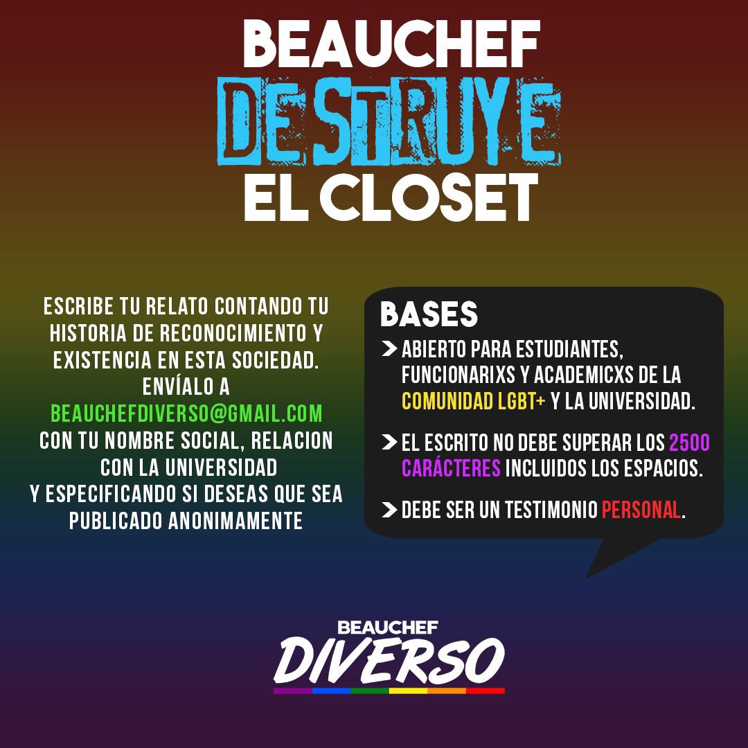 BeauchefDiverso's tweet photo. #DestruyamosElCloset https://t.co/vFDI4XoHT7