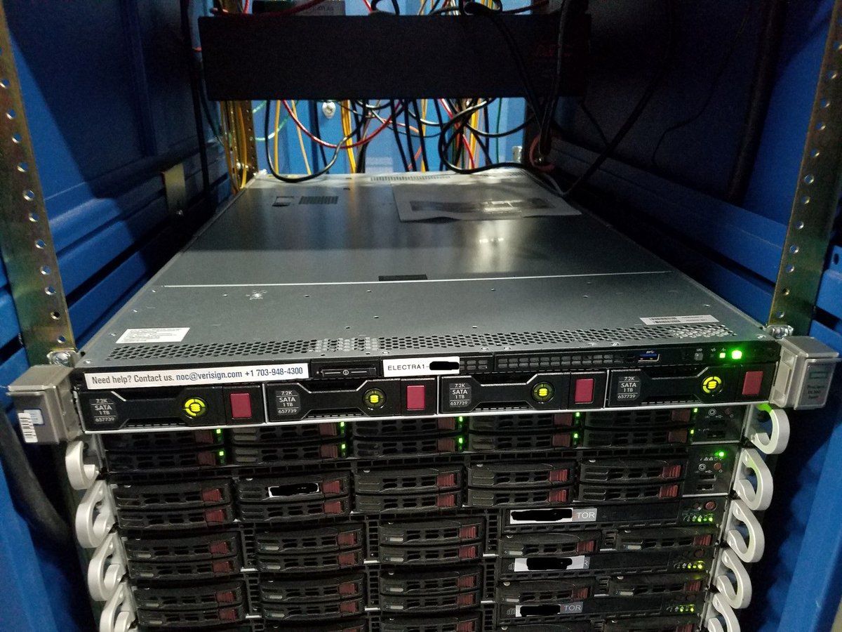 Honestly my biggest disappointment with our Verisign DNS server is that it doesn't have some big "OMG THIS IS A DNS ROOT SERVER" sticker on it to match our current excitement levels.