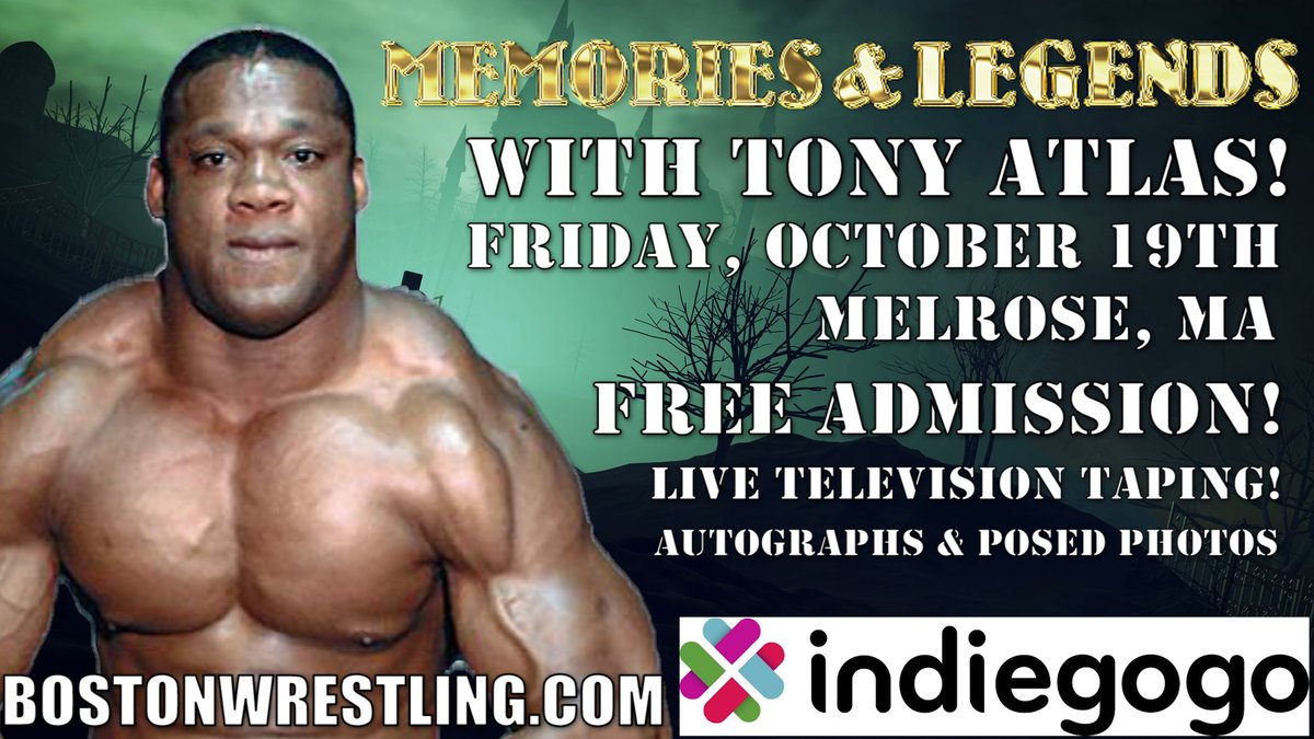 MWFProjectX's tweet photo. RT: #SDLive #WWEMMC #WWEWorldCup Fans!
Tony Atlas Remembers #JimNeidhart #EdCohen #MasaSaito #GrandmasterSexay
https://t.co/RbrLFS7TOm
Subscribe! 2,000+ FREE @YouTube Videos!
https://t.co/XEvZjsyppY
Tony Atlas TV Taping
10/19 Melrose, MA
FREE Admission!
https://t.co/mVJLh5PbhU https://t.co/7l32KHx26x
