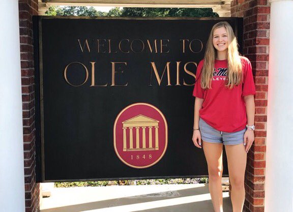 EmilyHawes6's tweet photo. So so happy to announce I have verbally committed to play D1 volleyball at the University of Mississippi! Thank you to everyone who has helped me along the way!! #hottytoddy @OleMissVB https://t.co/Xk12ESRm8x