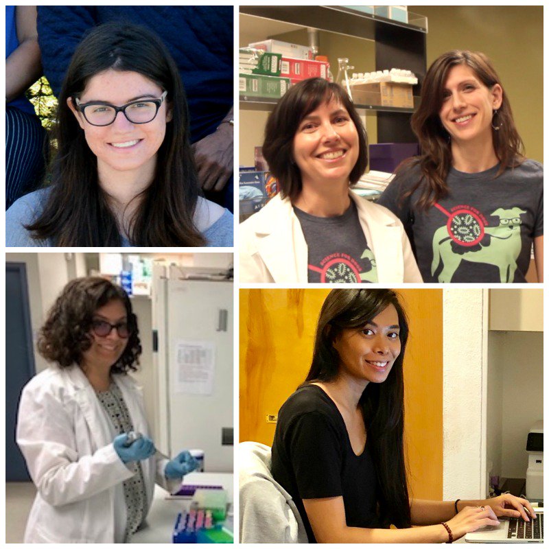 animalbiome's tweet photo. Today is #AdaLovelaceDay! As #WomeninScience we celebrate all of the female role models working in #STEM of the past and present! (pictured @animalbiome team members--TL: Alexandra, TR: Holly and Kari, BL: Kirsten, BR: Zhandra). #womeninSTEM #sciencematters #thefutureisfemale https://t.co/m1wcHmiGgG
