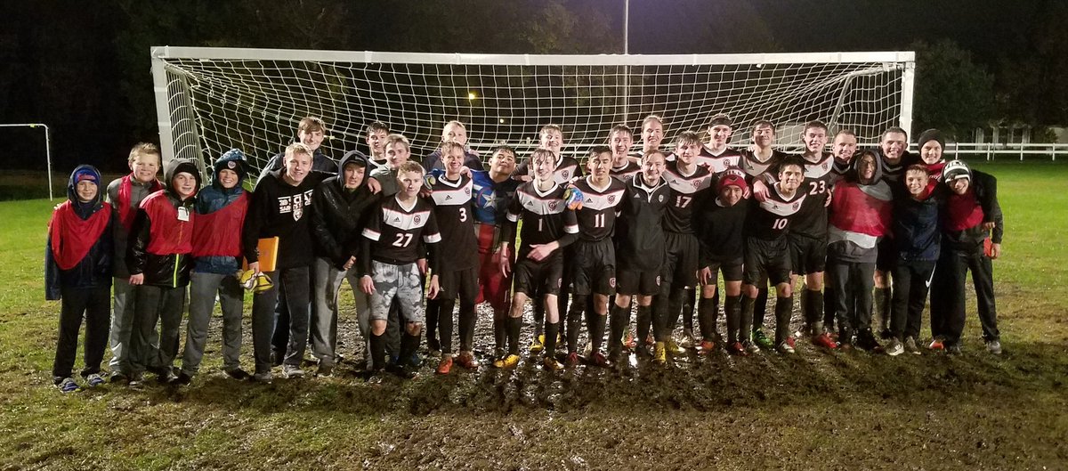 STCBoysSoccer's tweet photo. Mud Bowl 2018!  3-0 over Lake City! https://t.co/tHMjm5EQTU