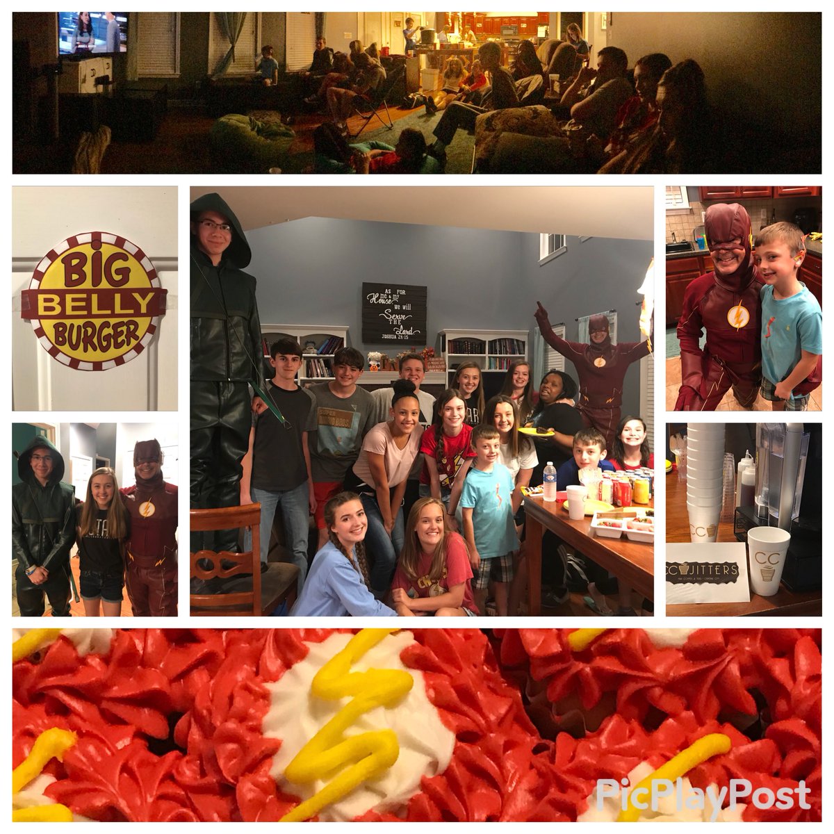 BuddyBerry's tweet photo. Nobody does a @CW_TheFlash premier party like The Berrys! #TheFlashSeason5 is officially under way with our own #bigbellyburger &amp; #ccjitters! #TheFlash is back! https://t.co/VHb6MuUfr9