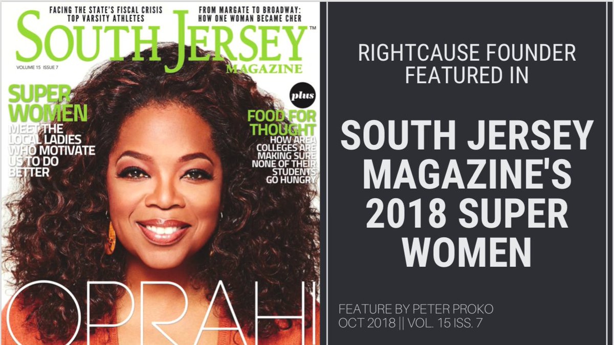 Thank you <a href="/SouthJerseyMag/">South Jersey Magazine</a> for the wonderful tribute in this year's Super Women feature! Honored to be part of such a gracious and giving community! 

#RightCauseLLC #CauseMarketing #DoGood #SocialImpact #StrategicPartnerships #ConsciousCapitalism #SouthJersey #GirlPower #Purpose