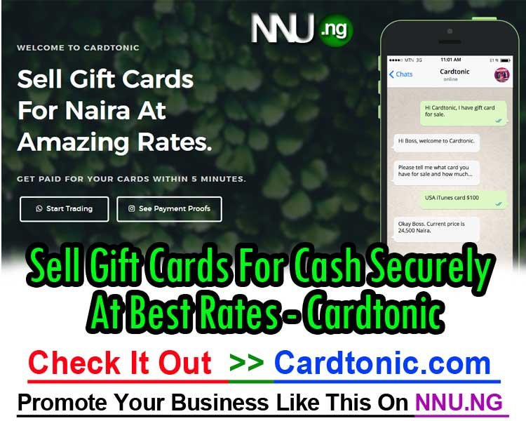 EjikeChukwueme2's tweet image. #NNUIncome - Sell Gift Cards For Cash Securely At Best Rates - Cardtonic &amp;gt;&amp;gt;&amp;gt; bit.ly/cardtonic