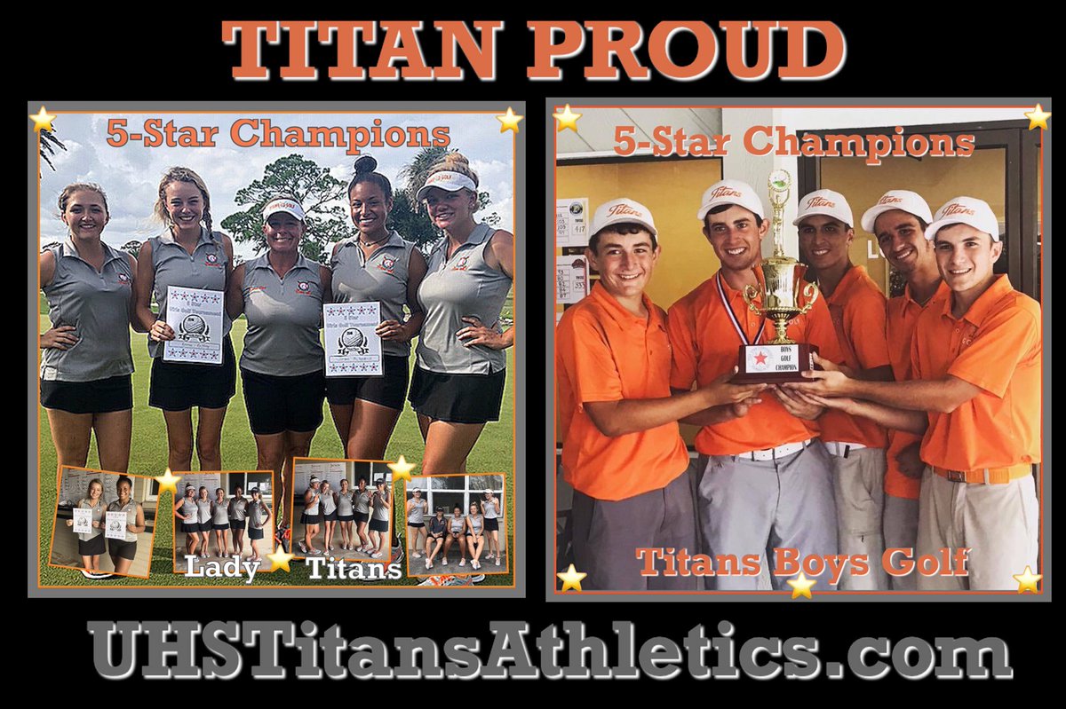Congratulations Titans Golf
for winning 5Star Conference
Let’s congratulate these athletes &amp; coaches for their dedication &amp; hard work
