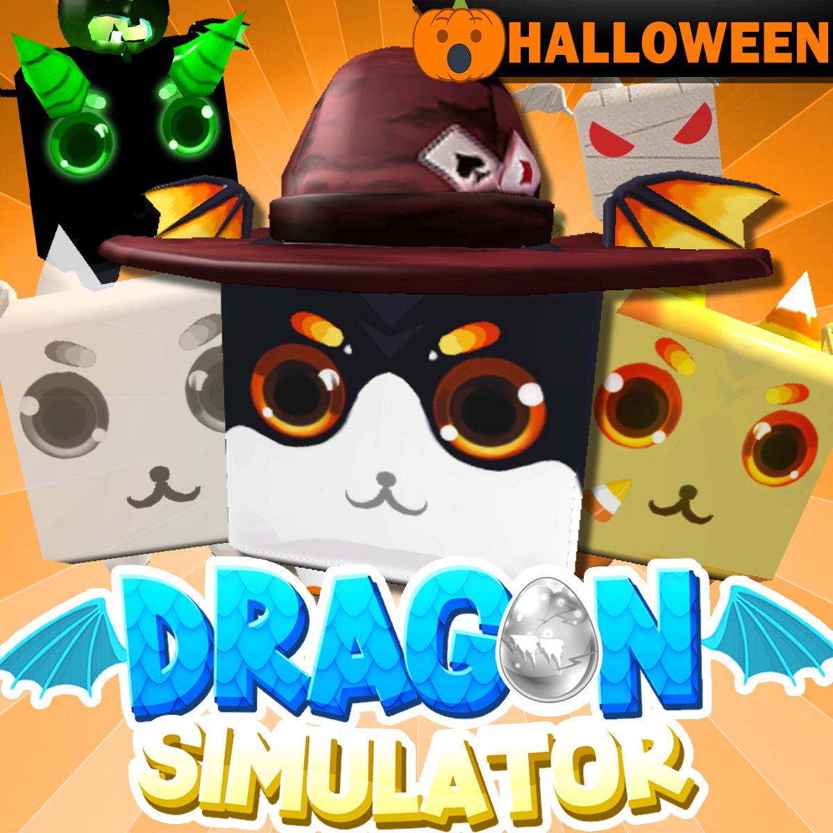 Coolbulls On Twitter Halloween Dragons Limited Time Halloween Dragons Are Coming This Thursday To Dragon Simulator Collect All 5 - roblox simulator dragon