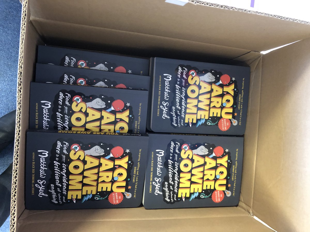 Time to inspire and instill some growth mindset in Kid Awesomes <a href="/ChilwellCroft/">Chilwell Croft Academy</a> Just taken delivery of 60 copies for our Year 6s which will work their way through the school!  <a href="/matthewsyed/">Matthew Syed</a>