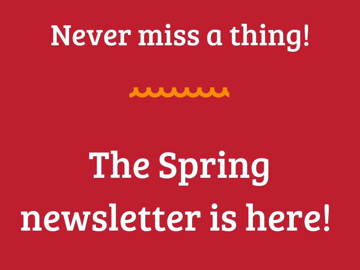 Missed our Spring newsletter in your inbox? No problem, you can read it now here: mailchi.mp/15b8fa0d392c/m…

To subscribe to our quarterly newsletter visit: eepurl.com/dw6eMz