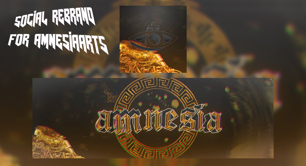 Social rebrand for @AmnesiaArts 
like/rts appreciated