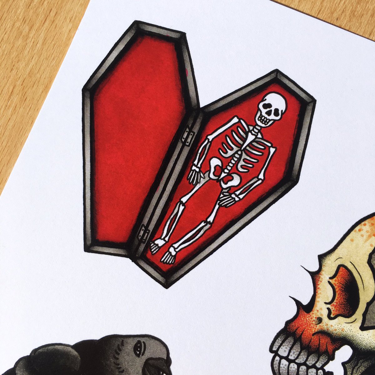 ATIllustrations's tweet photo. Support two artists at once!!! Mine and @artbymadeleine’s flash sheet is available on my site 🖤 $12 (50% of sale profit goes to her) • my skull and rose designs also available in sticker form in my not so mystery “mystery Halloween sticker pack” https://t.co/hMCdhYzktm https://t.co/sCxdxd0DOv