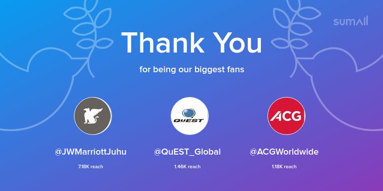 PeopleBusiness_'s tweet photo. Our biggest fans this week: @JWMarriottJuhu, @QuEST_Global, @ACGWorldwide. Thank you! via https://t.co/hkCVILzra7 https://t.co/kZcwR91gbz