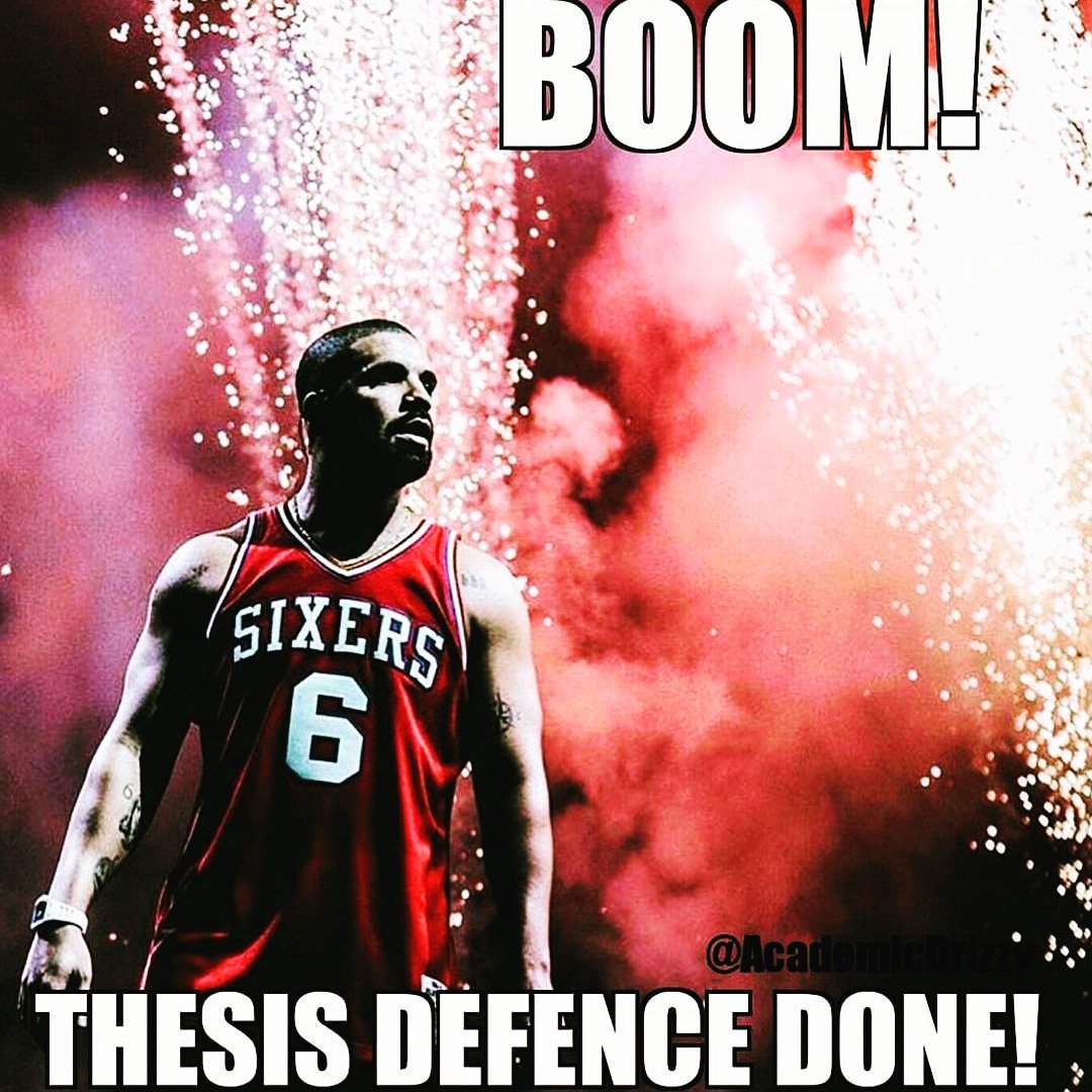 AcademicDrizzy's tweet image. Thesis defence done! 

#thesislife #thesis #phdlife #phdchat