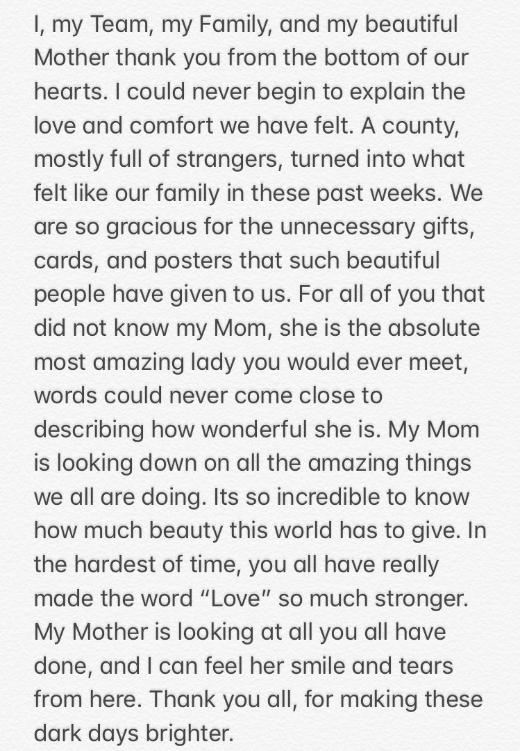 mndombrowski's tweet photo. Dombrowski’s could never thank you all enough for your love and support❤️ #wecheerforher @TuskyCheer https://t.co/MnXfkm9Mtz