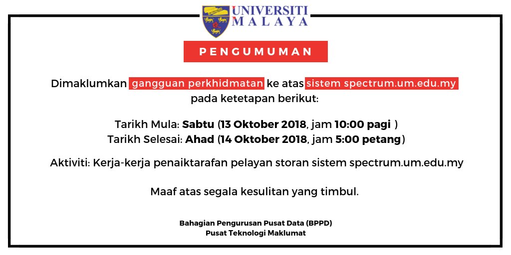 Universiti Malaya On Twitter Kalau Spectrum Down Tak Mengapa Wifi Jangan Buat Main
