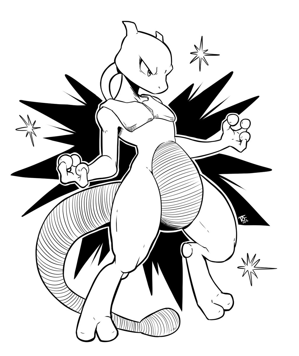 Day 9 - Mewtwo
#Inktober2018 #SuperSmashBrosUltimate 