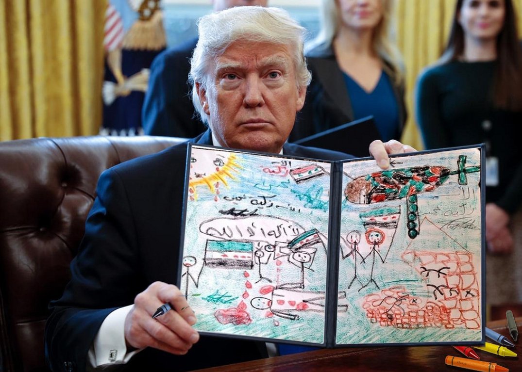 dutchiegirlie's tweet photo. @jimsciutto I'm surprised he didn't say "who drawed it" at this point
#StableGenius
#CrayolaKing https://t.co/63KmoMPAMg