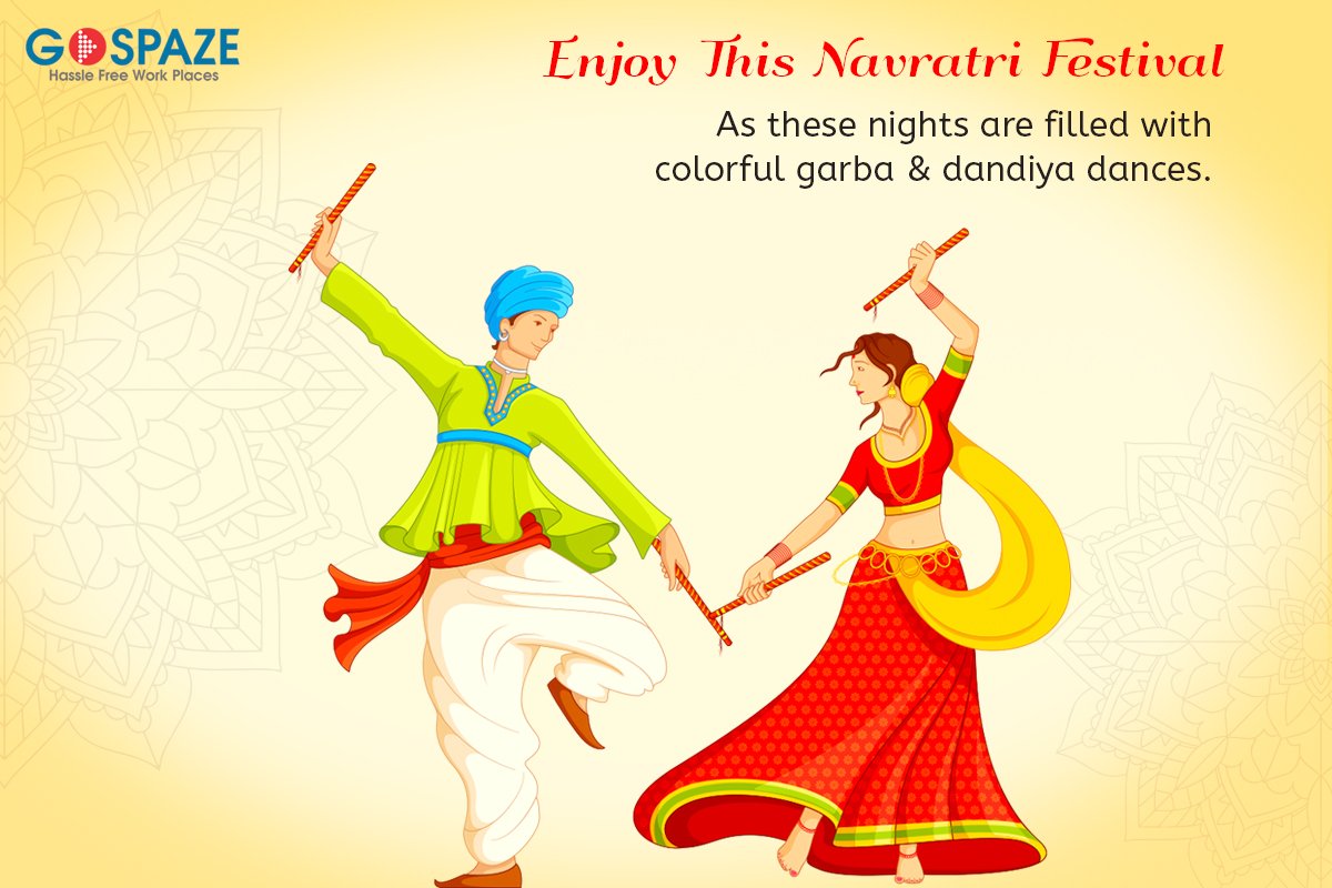 GoSpazeGo's tweet image. As these nights are filled with colorful garba and dandiya dances. Enjoy this Navratri festival!  #NavratriFestival #BeginingofFestivalFun #GarbaFun #Dandiya