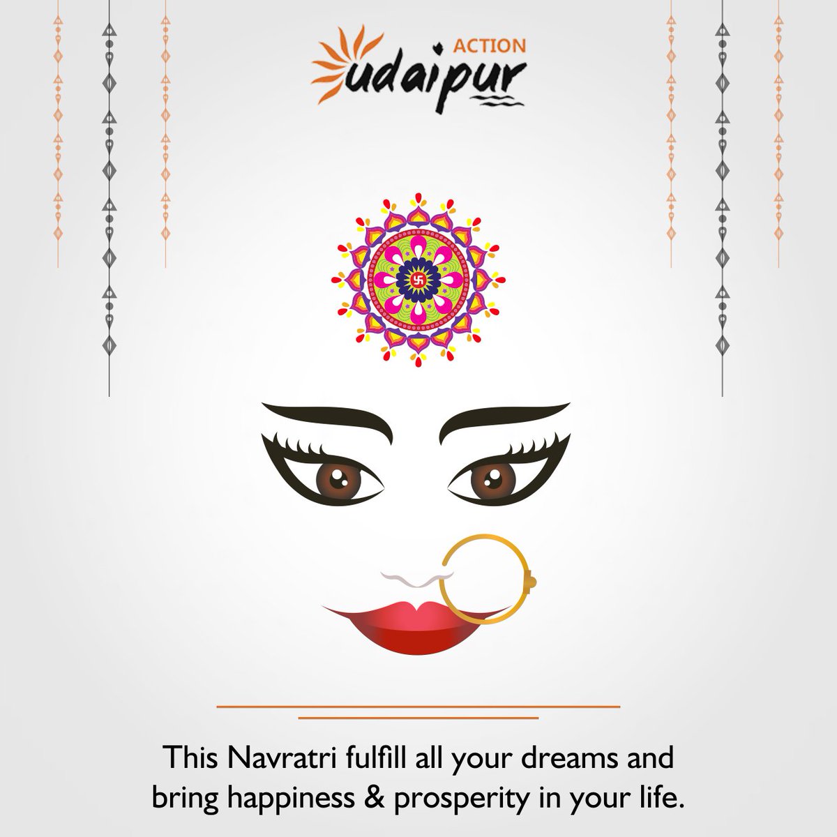 Action_Udaipur's tweet photo. May your life be filled with happiness on the pious festival of Navratri.
Visit: https://t.co/BfIb1cNP5a
#ActionUdaipur #Navratri #SharadNavratri #MotherGoddess #Maa #Blessings #Pray #Festival #Dandiya2018 https://t.co/gv5X7PsSvc