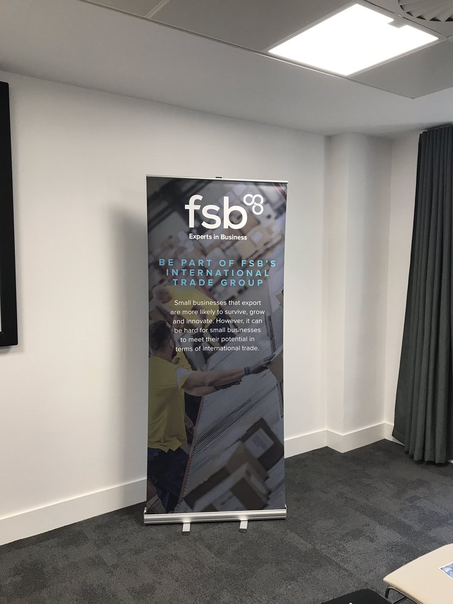LimeTreeEurope's tweet image. First time outing for the Yorkshire and Humber International Trade Group banner #leedsbizweek @FSBwestyorks @FSBwestyorks @fsb_policy @FSB_Voice