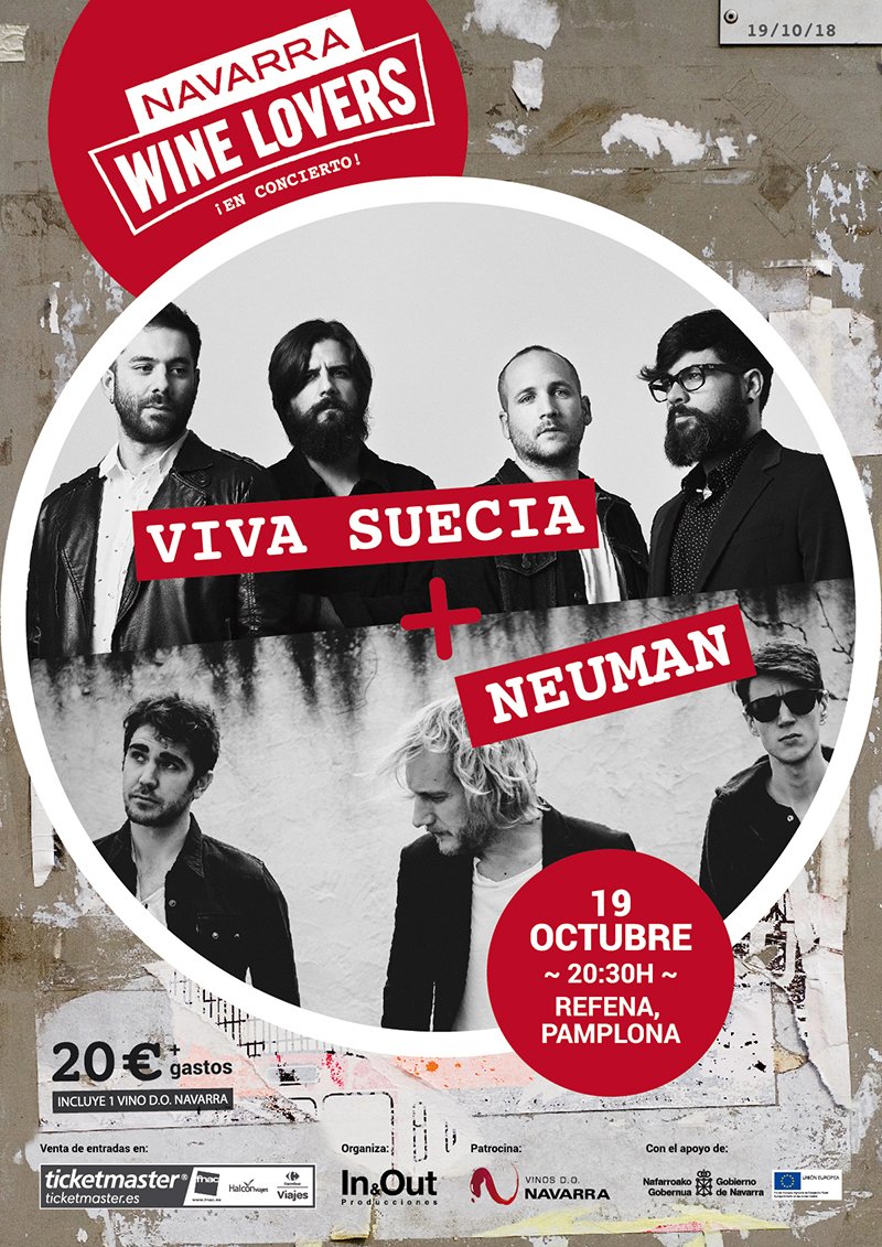 europafmnavarra's tweet photo. 🔴#SORTEO🔴

📌Regalamos 5 entradas dobles para el concierto de @VivaSuecia y @NEUMANmusic con @vinosnavarra

➡️Para participar sólo tienes que seguirnos y hacer RT de este tweet

Cartel de lujo el 19 de octubre en #Pamplona

Recomienda @europa_fm

El 16 de octubre sorteamos 😜 https://t.co/GMptqa6OBs