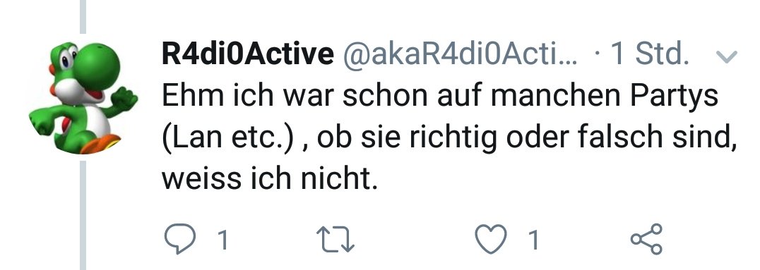 Teydum's tweet image. Ich war schon auf richtigen Partys, Lan etc...

Da bin ich persönlich raus Jungs