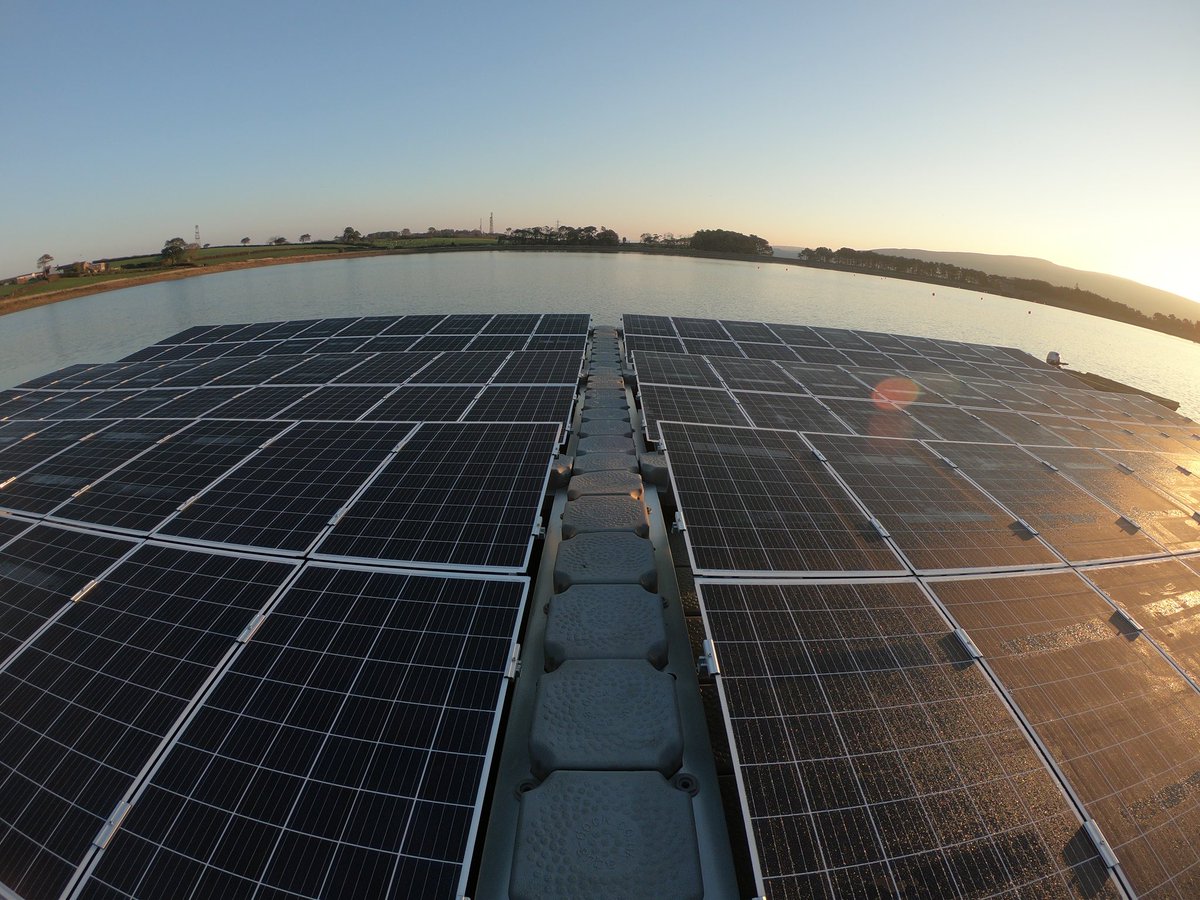 Glorious morning at Langthwaite Reservoir Lancaster installing the floating solar array                      <a href="/WeAreForrest/">Forrest</a> #floatingsolar #solarenergy #solarpv #Lancaster <a href="/GuardianDigital/">Lancaster Guardian</a>