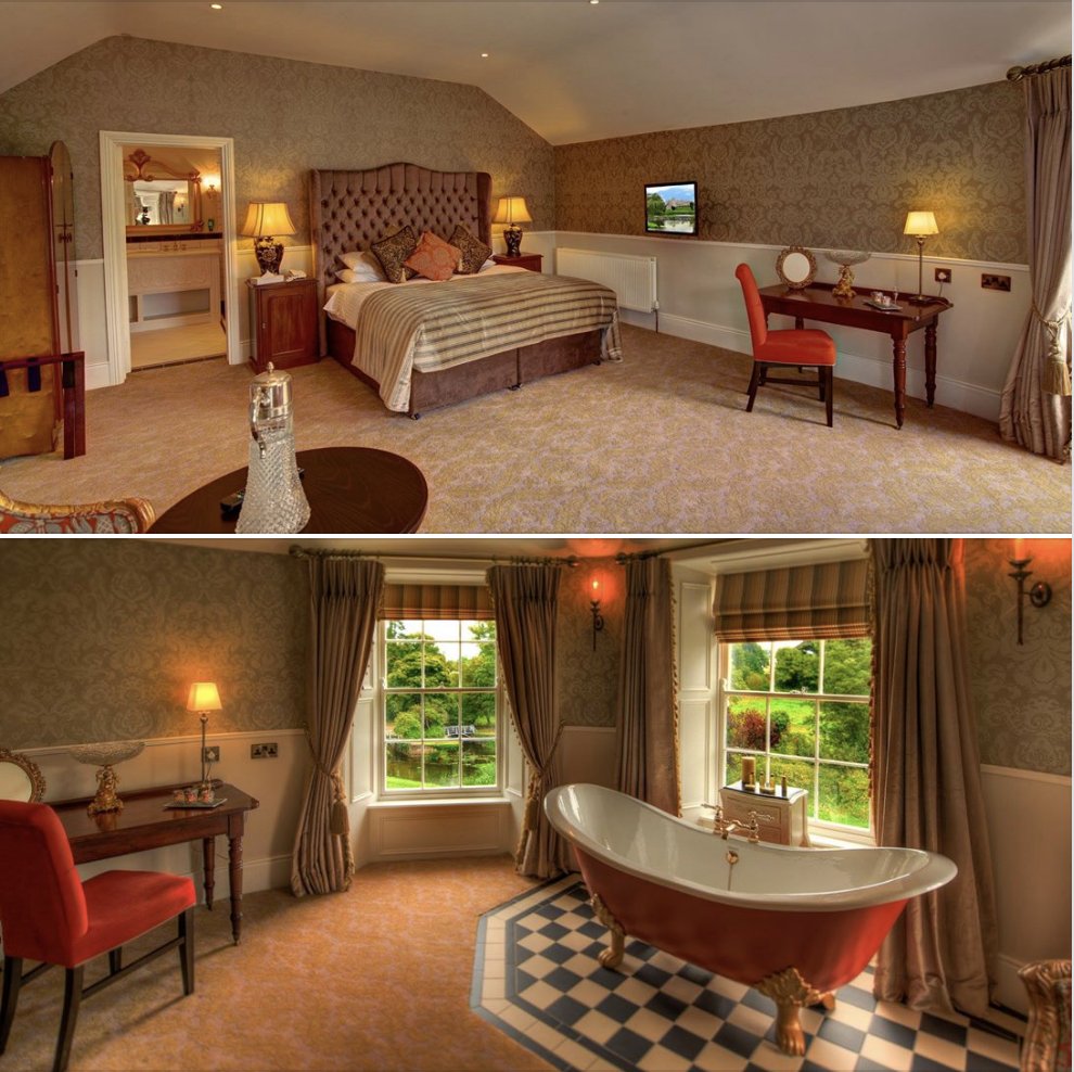 Bellingh4m's tweet photo. Have the Christmas Wedding of your dreams in Bellingham Castle. Imagine waking up in our Music Room - this gorgeous room has a large double bed, free-standing roll-top bath and not forgetting the amazing view of the weir and the River Glyde! #LoveBellingham #castleaccommodation https://t.co/9ycCU3PYC5
