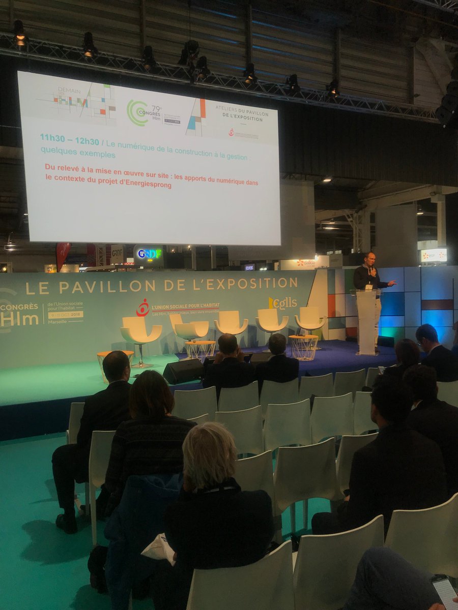 [#CongrèsHLM] Gestion numérique du patrimoine : "Les outils numériques actuels contribuent à améliorer la qualité dans le bâtiment et ouvrent de nouvelles perspectives pour la construction de bâtiments plus performants à coûts réduits." Fabien Lasserre, Resp Ingénierie R&amp;D