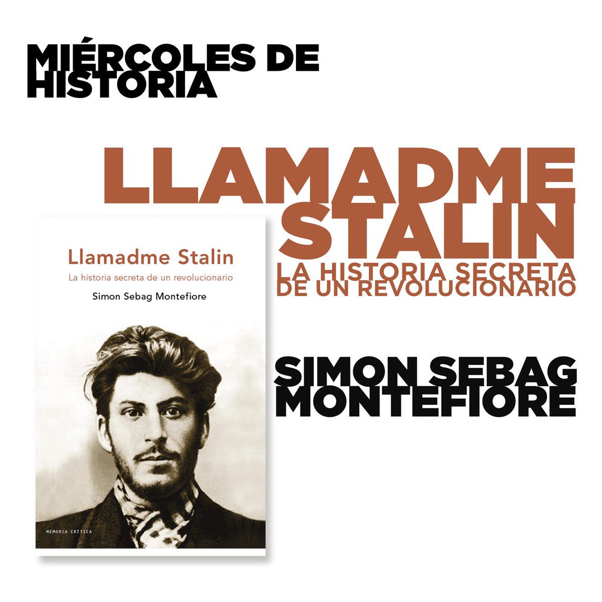 ¡Los miércoles leemos historia! 📖 La vida de Stalin antes de la Revolución fue siempre un enigma que él mismo ocultaba con silencios y falsedades... Simon Sebag, gracias a la aportación de nuevos documentos, nos descubre un joven Stalin hasta ahora desconocido.