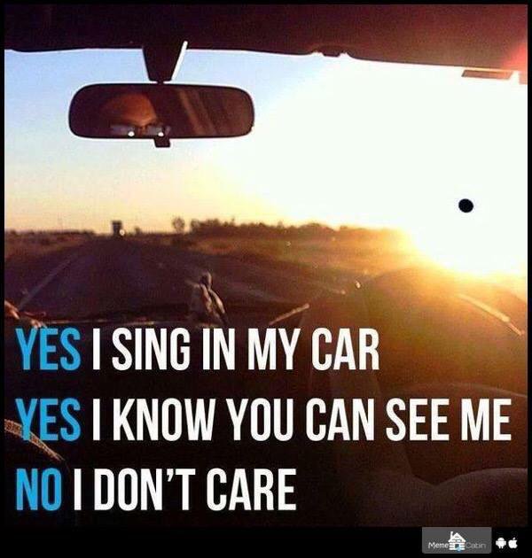 😀👍 Over here, I play a game when it comes to singing in the car... If you stare or smile you're a fan, if not, I roll the windows down, sing louder and honk the horn to make you feel awkward 😂😂😂😂👌 #SingingInTheCar