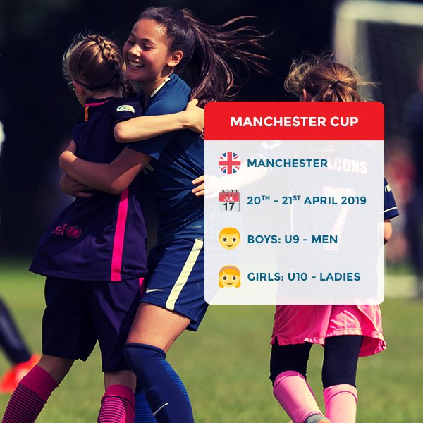 VictoryCups's tweet image. Registration is now open for the Manchester Cup 📝👋🏴󠁧󠁢󠁥󠁮󠁧󠁿

Join teams from USA 🇺🇸 Norway 🇳🇴 South Africa 🇿🇦 and many more in the UK's leading Easter tournament 🐰🐣

Register your team here &amp;gt; tinyurl.com/yc49mnun

#VictoryCupSeries #YouthFootball #Football