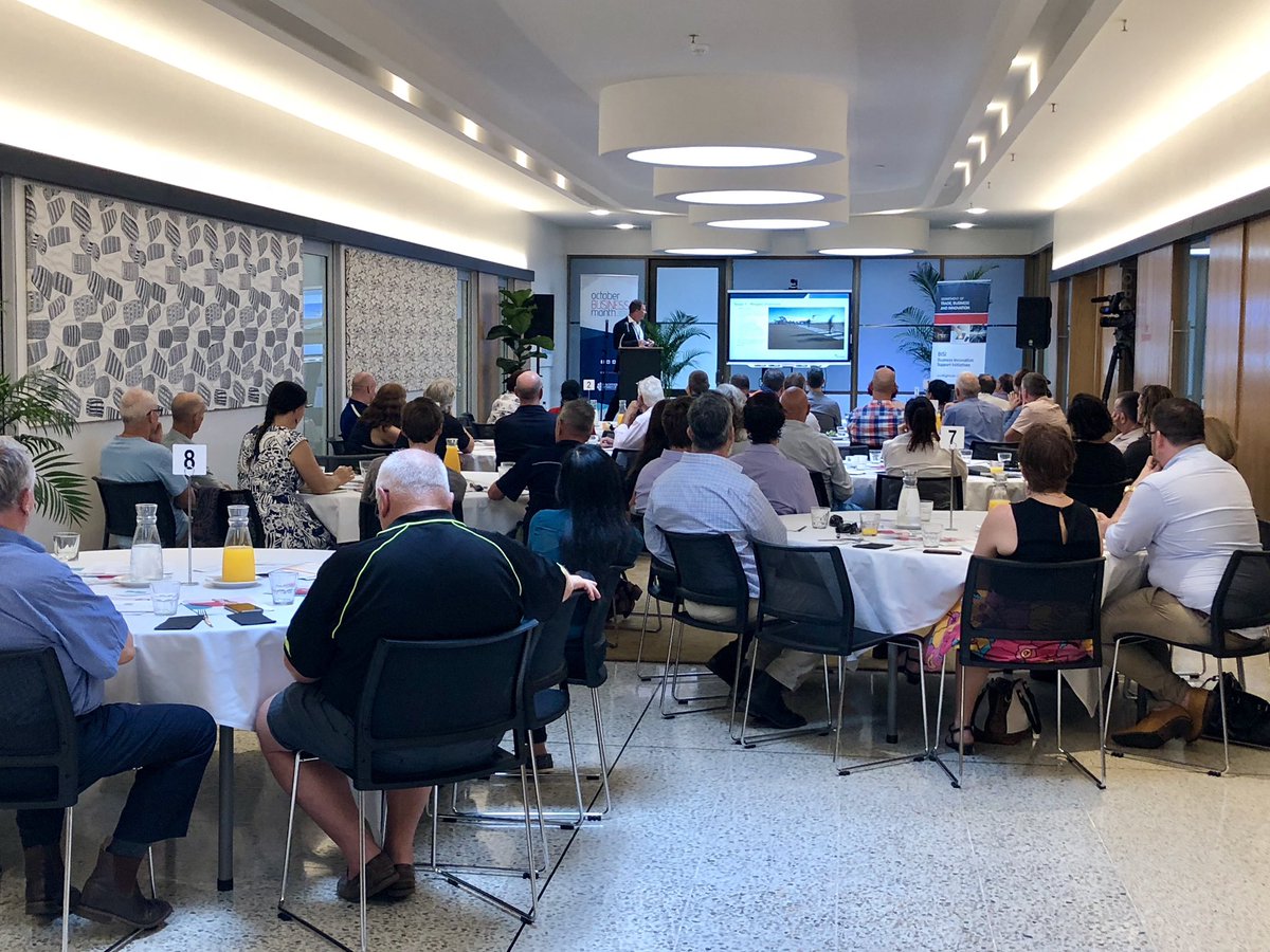 CountrySolarNT's tweet image. October Business Month Renewables Symposium at the Darwin Innovation Hub. Talking about the benefits of buying local! #obm2018 @DIHubNT