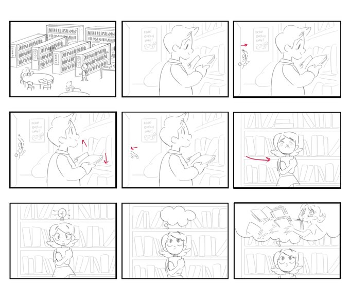 i'm a little late but hi, i'm amie! i'm studying animation in socal, looking for any storyboarding and character design interships and jobs!
?ameetoedraws@gmail.com , ? portfolio: https://t.co/z508PRdFsM 
 #portfolioday #animation #storyboarding 