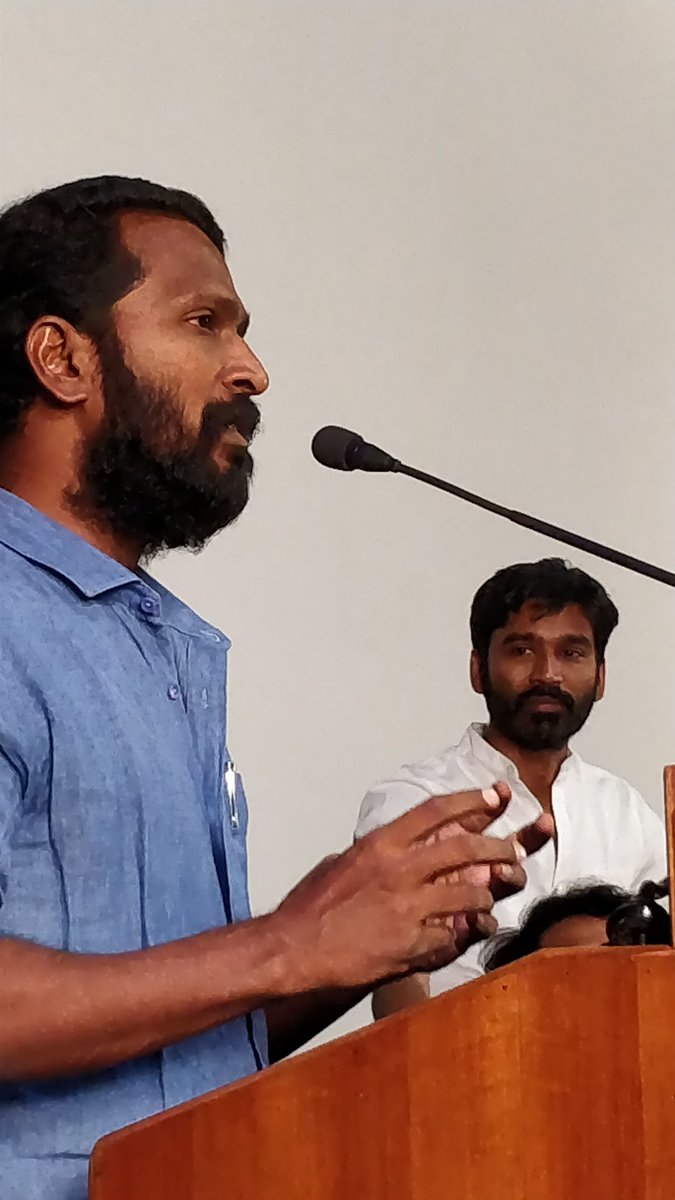 Dhanush and Vetrimaaran at Vada Chennai press meet