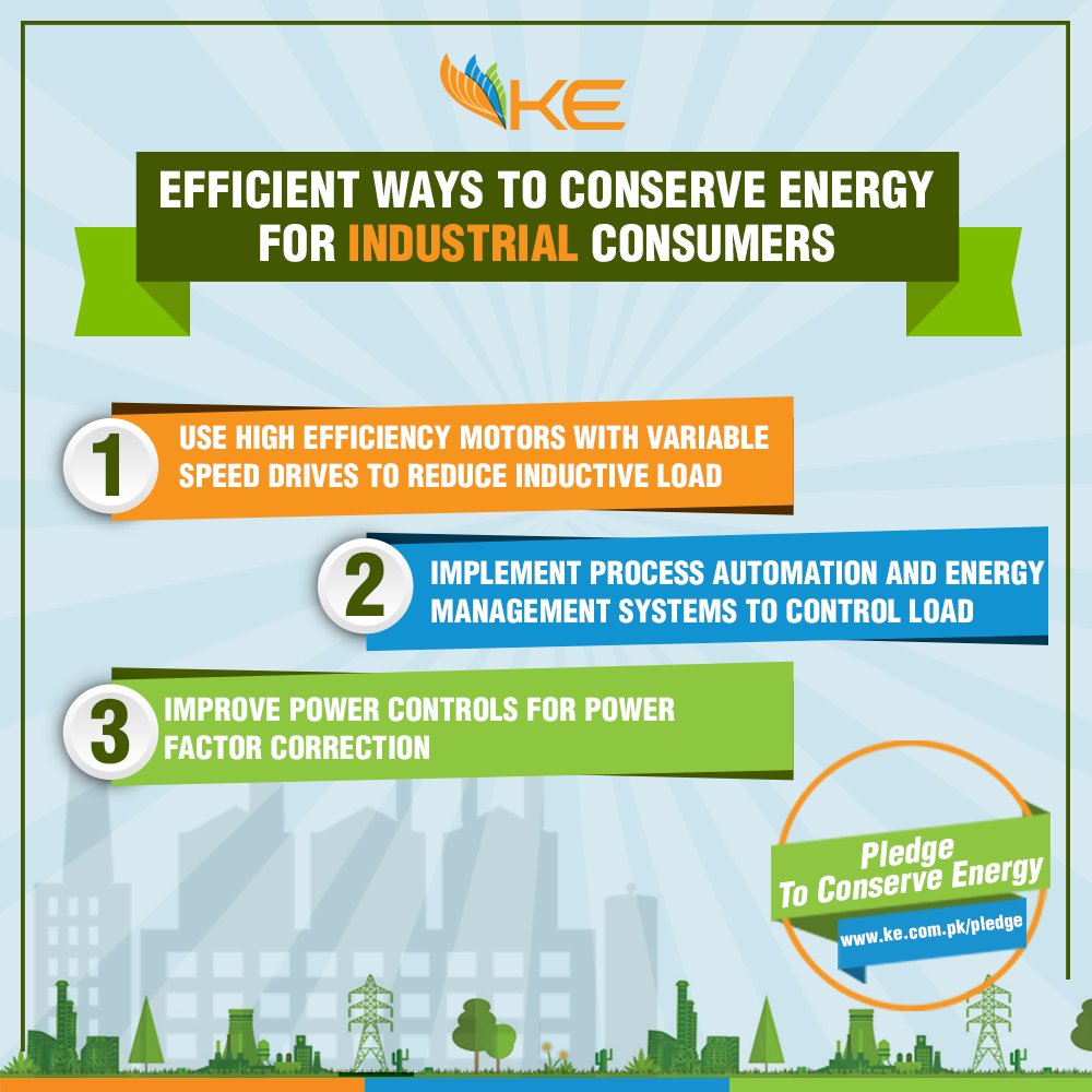 KElectricPk's tweet photo. Tips for industrial consumers to conserve energy. #EEDay2018
Be a part of our #PledgeToConserve initiative https://t.co/su4UfdEoAa https://t.co/GjyThy0ul6