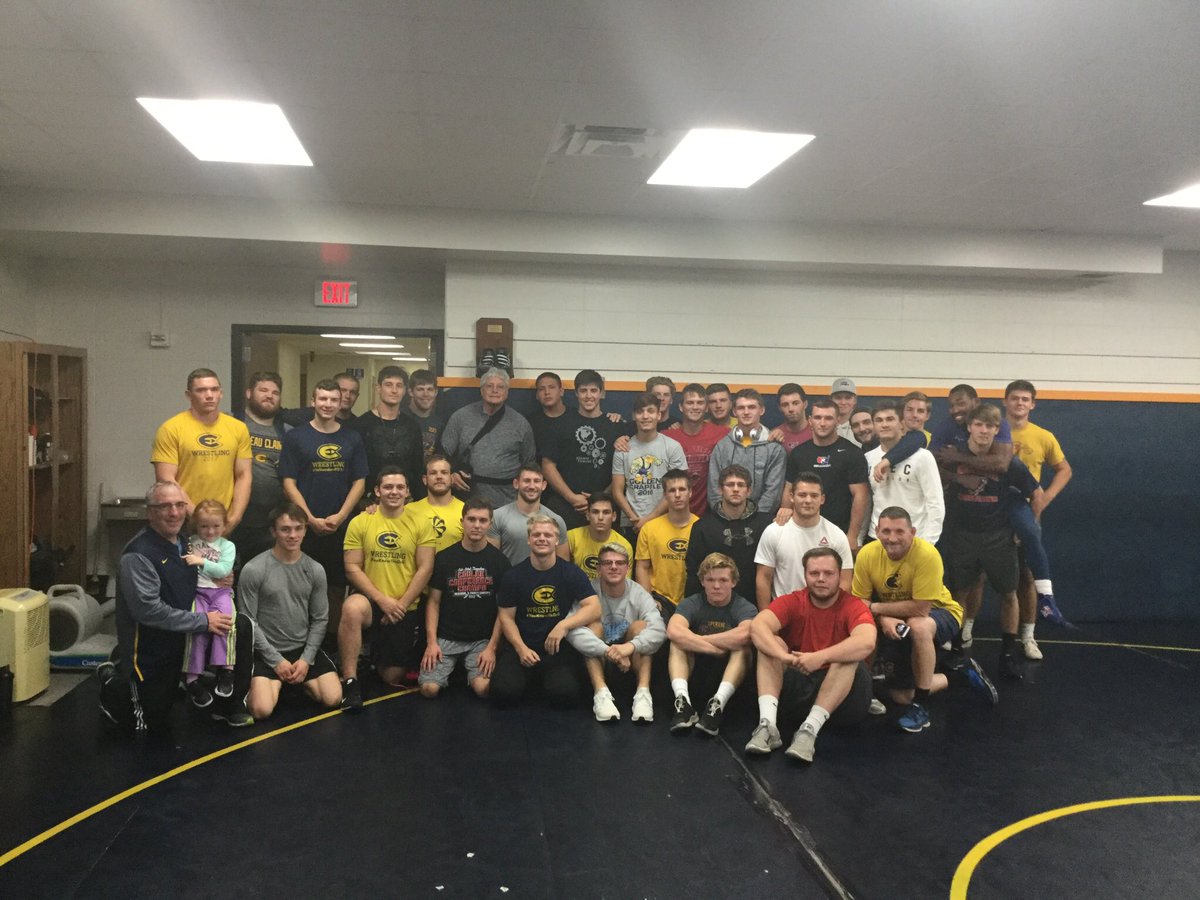 UWECWrestling's tweet photo. Thank you for the Blugold gear Mr. Gonzales! #RememberingRicky. #YouKnowTheDrill https://t.co/SoF3wlpQIr