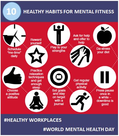 On World Mental Health Day we unite in raising awareness of mental health as a global priority #worldmentalhealthday #take5 #workwellbeing