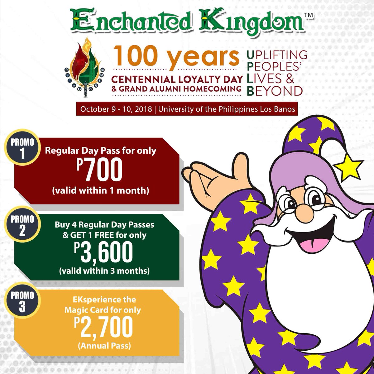 ek_philippines's tweet photo. Drop by UP Los Baños TODAY and #CatchEldar! Avail of these exclusive #EncahntedKingdom promos at the event!✨
#iloveEK #offsitepromos https://t.co/UBcxfyu4ng