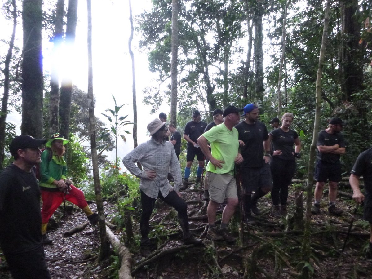 MisterTaxman's tweet photo. Yep I did a whole day in the extreme conditions on the Kokoda Track as my alter ego @LarryLeprechau. Why? Because I wanted to make a difference for the AFA Foundation and @Bearsofhope #AFAau #AFAConference https://t.co/ZHqgDhTpIf