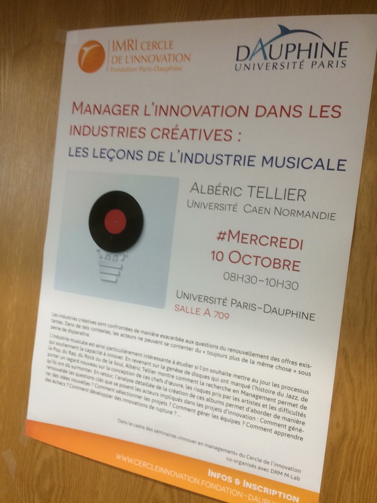 cercle_innov's tweet image. Rentrée des séminaires du Cercle c’est parti!! @Paris_Dauphine @AL7115