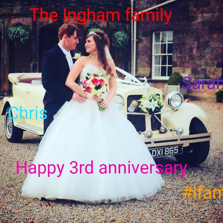 AmberTysoe10's tweet photo. Happy 3rd anniversary Sarah and Chris #ifam for ever and for life xxx♥️♥️♥️😘😘😘 xxx https://t.co/931eI9bfnq
